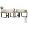 vidaXL Basin Shelf Wall Mounted Steel and Solid Wood Acacia