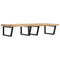 vidaXL Basin Shelf Wall Mounted Steel and Solid Wood Acacia