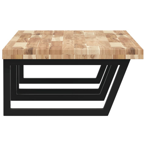 vidaXL Basin Shelf Wall Mounted Steel and Solid Wood Acacia