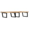 vidaXL Basin Shelf Wall Mounted Steel and Solid Wood Acacia