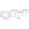 vidaXL Basin Shelf Wall Mounted Steel and Solid Wood Acacia