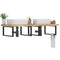 vidaXL Basin Shelf Wall Mounted Steel and Solid Wood Acacia