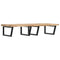 vidaXL Basin Shelf Wall Mounted Steel and Solid Wood Acacia