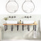 vidaXL Basin Shelf Wall Mounted Steel and Solid Wood Acacia