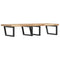 vidaXL Basin Shelf Wall Mounted Steel and Solid Wood Acacia