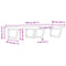 vidaXL Basin Shelf Wall Mounted Steel and Solid Wood Acacia