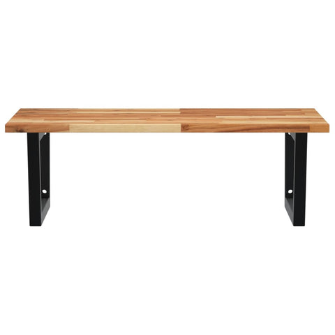 vidaXL Basin Shelf Wall Mounted Steel and Solid Wood Acacia