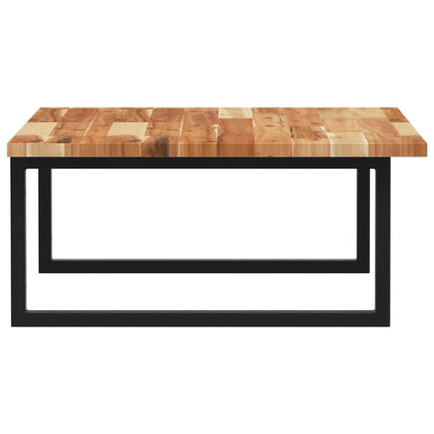 vidaXL Basin Shelf Wall Mounted Steel and Solid Wood Acacia