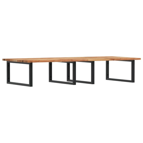 vidaXL Basin Shelf Wall Mounted Steel and Solid Wood Acacia