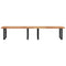 vidaXL Basin Shelf Wall Mounted Steel and Solid Wood Acacia