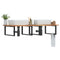 vidaXL Basin Shelf Wall Mounted Steel and Solid Wood Acacia