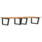 vidaXL Basin Shelf Wall Mounted Steel and Solid Wood Acacia
