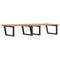 vidaXL Basin Shelf Wall Mounted Steel and Solid Wood Acacia