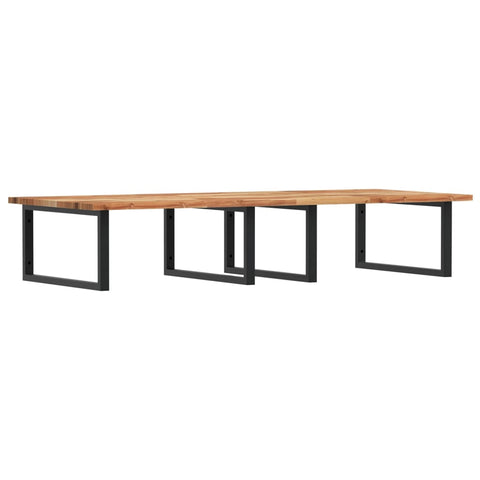 vidaXL Basin Shelf Wall Mounted Steel and Solid Wood Acacia