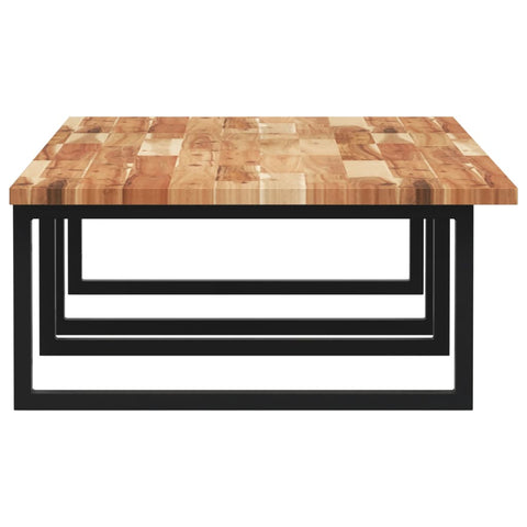 vidaXL Basin Shelf Wall Mounted Steel and Solid Wood Acacia