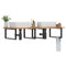 vidaXL Basin Shelf Wall Mounted Steel and Solid Wood Acacia