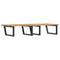 vidaXL Basin Shelf Wall Mounted Steel and Solid Wood Acacia