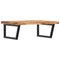 vidaXL Basin Shelf Wall Mounted Steel and Solid Wood Acacia