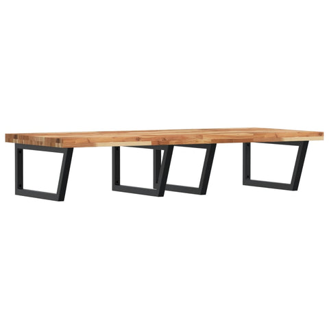vidaXL Basin Shelf Wall Mounted Steel and Solid Wood Acacia