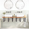 vidaXL Basin Shelf Wall Mounted Steel and Solid Wood Acacia