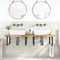 vidaXL Basin Shelf Wall Mounted Steel and Solid Wood Acacia