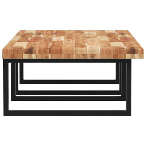 vidaXL Basin Shelf Wall Mounted Steel and Solid Wood Acacia