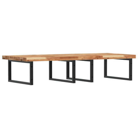vidaXL Basin Shelf Wall Mounted Steel and Solid Wood Acacia