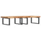 vidaXL Basin Shelf Wall Mounted Steel and Solid Wood Acacia