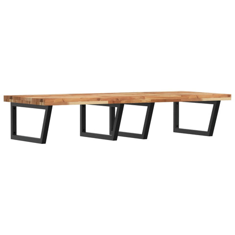 vidaXL Basin Shelf Wall Mounted Steel and Solid Wood Acacia
