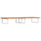 vidaXL Basin Shelf Wall Mounted Steel and Solid Wood Beech