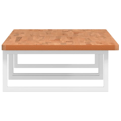 vidaXL Basin Shelf Wall Mounted Steel and Solid Wood Beech