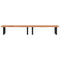 vidaXL Basin Shelf Wall Mounted Steel and Solid Wood Beech