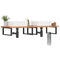 vidaXL Basin Shelf Wall Mounted Steel and Solid Wood Beech
