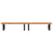 vidaXL Basin Shelf Wall Mounted Steel and Solid Wood Beech