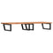 vidaXL Basin Shelf Wall Mounted Steel and Solid Wood Beech