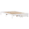 vidaXL Bed Frame without Mattress White 135x190 cm Double Solid Wood Pine