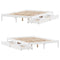 vidaXL Bed Frame without Mattress White 135x190 cm Double Solid Wood Pine