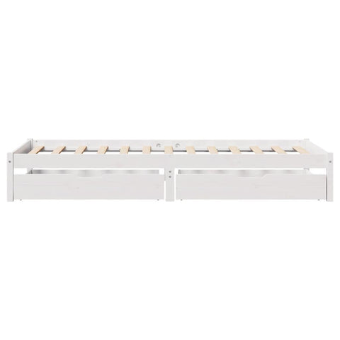vidaXL Bed Frame without Mattress White 90x200 cm Solid Wood Pine