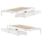 vidaXL Bed Frame without Mattress White 90x200 cm Solid Wood Pine
