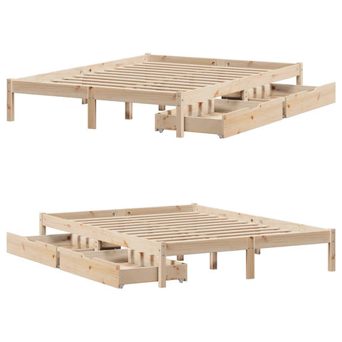 vidaXL Bed Frame without Mattress 120x200 cm Solid Wood Pine