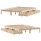 vidaXL Bed Frame without Mattress 140x200 cm Solid Wood Pine