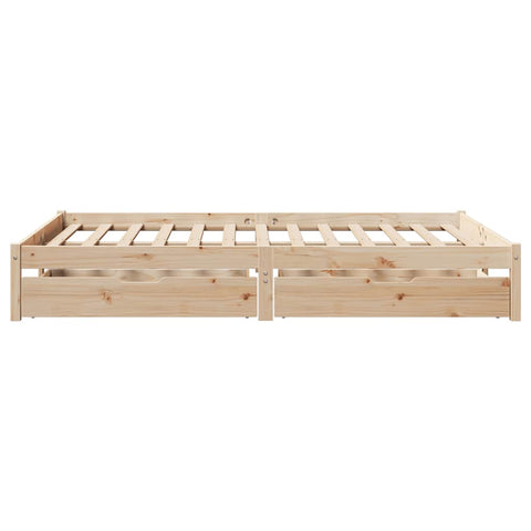 vidaXL Bed Frame without Mattress 150x200 cm King Size Solid Wood Pine
