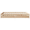 vidaXL Bed Frame without Mattress 150x200 cm King Size Solid Wood Pine