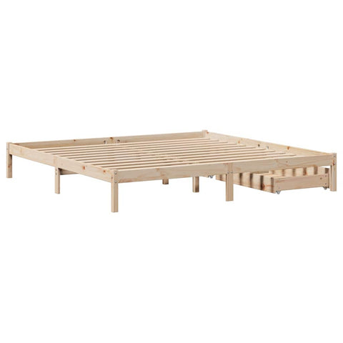 vidaXL Bed Frame without Mattress 180x200 cm Super King Solid Wood Pine