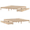 vidaXL Bed Frame without Mattress 180x200 cm Super King Solid Wood Pine
