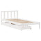 vidaXL Bed Frame without Mattress White 75x190 cm Small Single Solid Wood Pine