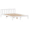 vidaXL Bed Frame without Mattress White 135x190 cm Double Solid Wood Pine