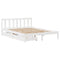 vidaXL Bed Frame without Mattress White 140x190 cm Solid Wood Pine
