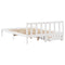 vidaXL Bed Frame without Mattress White 140x190 cm Solid Wood Pine