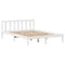 vidaXL Bed Frame without Mattress White 140x190 cm Solid Wood Pine
